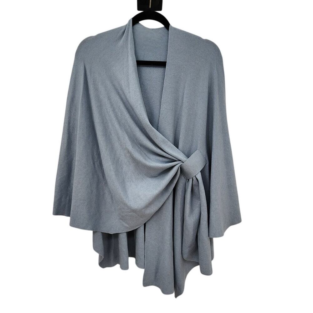 New‎ NWT Puli Cross Fron Drape Cardigan Sweater One Size Light Blue